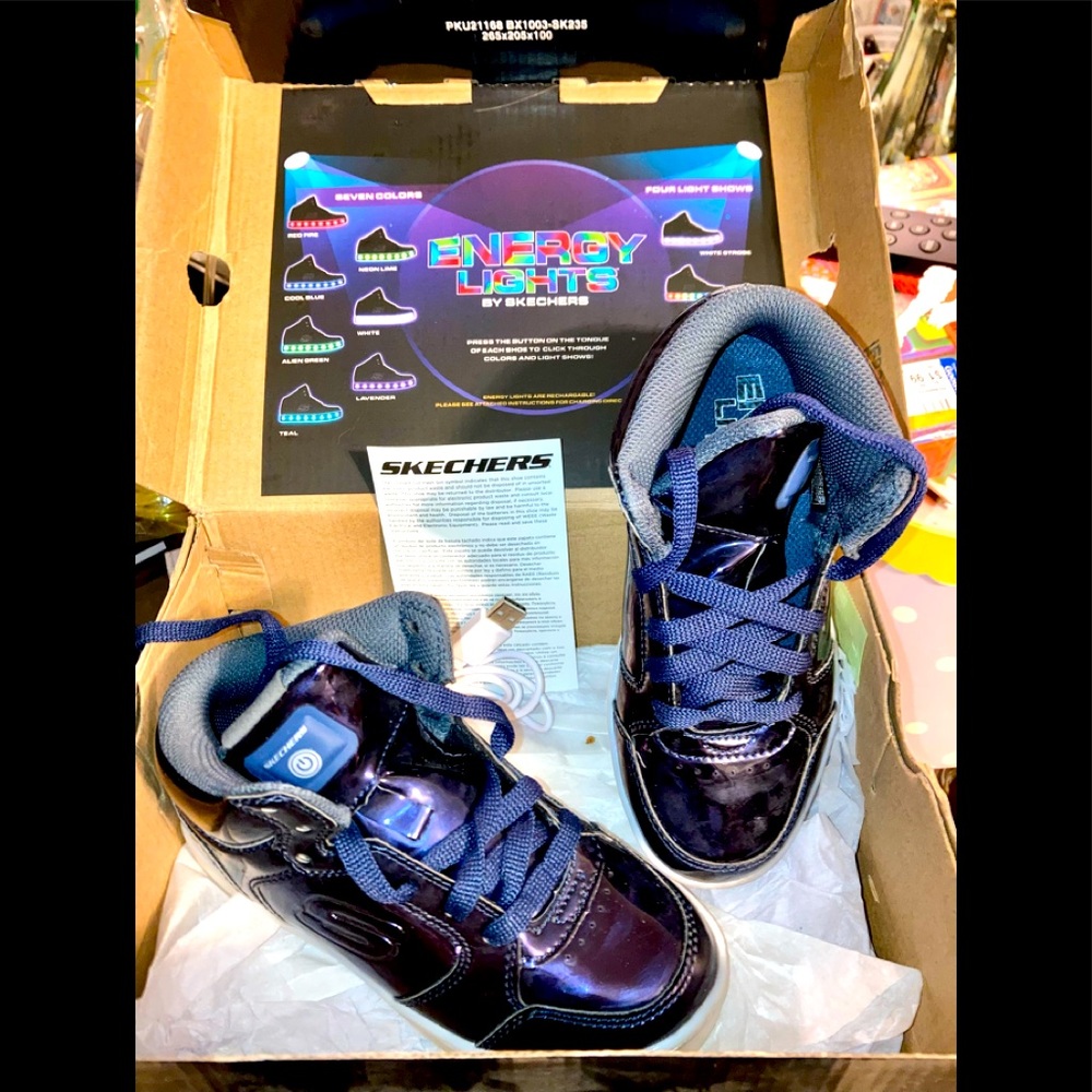 Sketcher Energy Lights Metallic High-tops